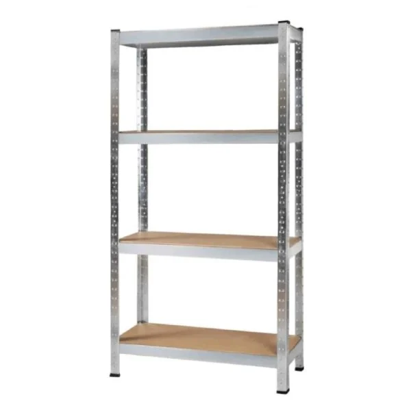 Raft metalic 4 polițe MDF, 180 × 90 × 40 cm, 175 kg/poliță