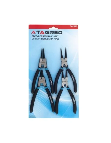 Set 4 clești pentru inele de siguranță 6", Tagred TA1038