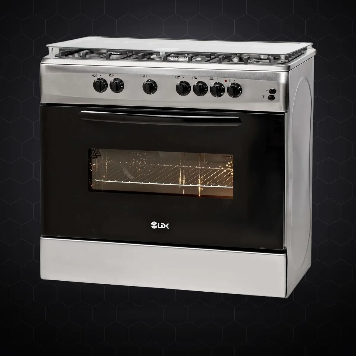 Aragaz LDK 6090 ECAI IX, 5 arzătoare, cuptor electric, inox