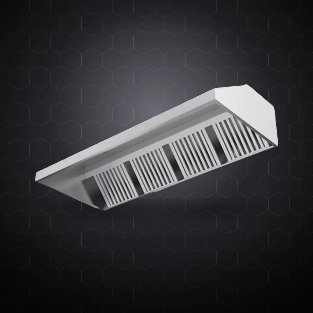 Hotă snack profesională de perete fără motor, 250 × 70 × 40 cm, inox, filtre labirint și iluminare LED