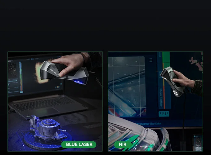 Laser albastru & infraroșu