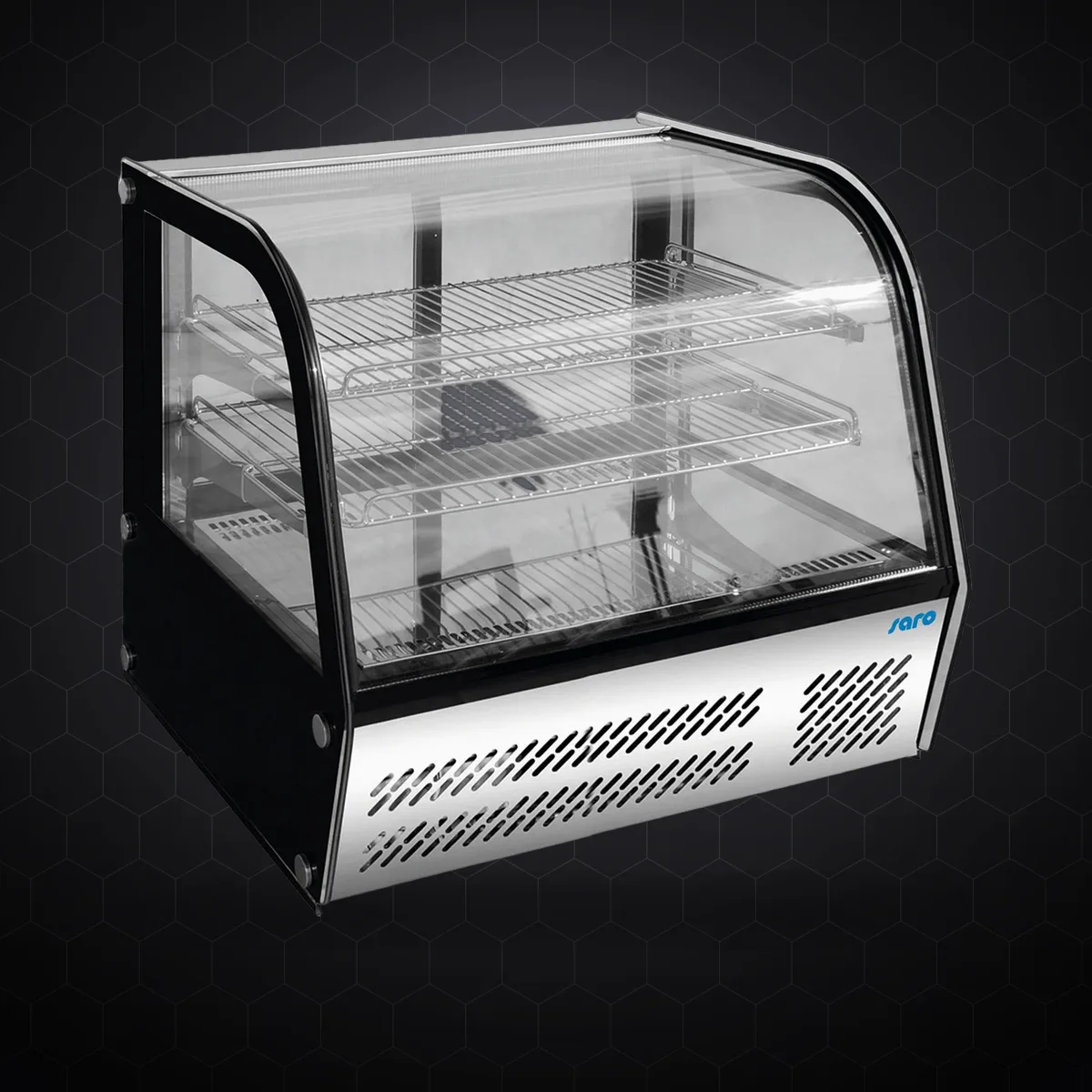 Vitrină frigorifică de banc Saro Lisette 100, sticlă curbată