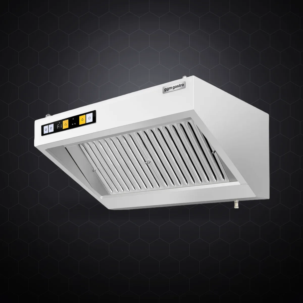 Hotă de perete profesională WHK107M, cu motor, 1000 × 700 mm, 1700 m³/h, regulator turație, filtre labirint și iluminare LED
