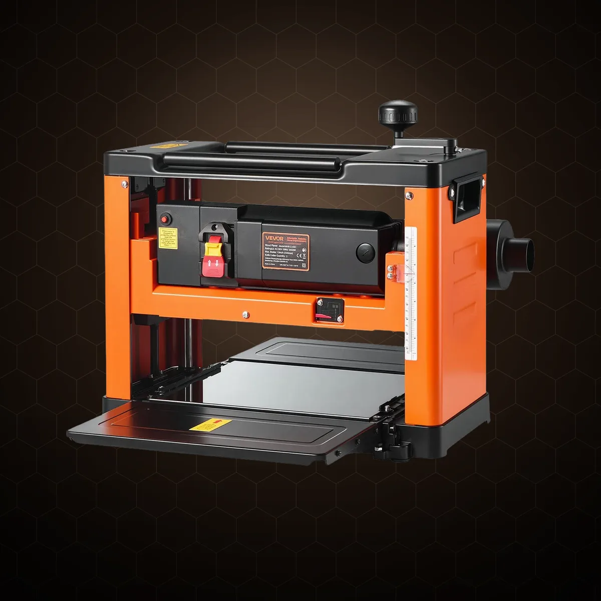 Rindea de grosime de banc, 330 mm, 2000 W, trei cuțite, role duble de avans, o viteză, 23.500 rot/min