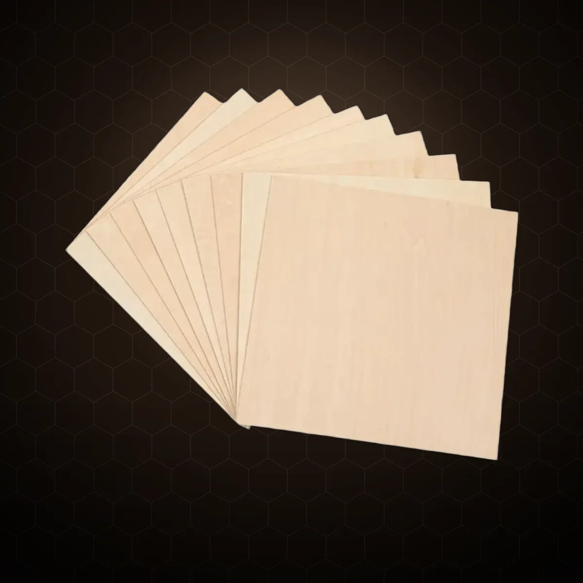 Set 120 plăci placaj A4 pentru pirogravură, traforaj și laser — 40 fag + 40 cedru + 40 plop, grosime 3 mm