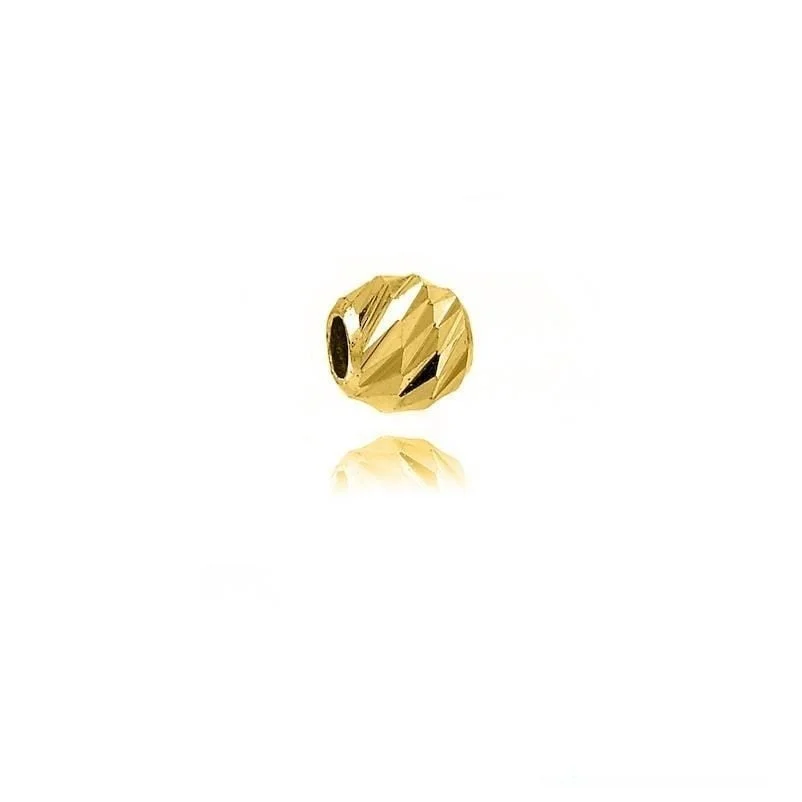 Bilă din aur 14K (Au 585), Ø 1,8 mm, gaură 0,9 mm