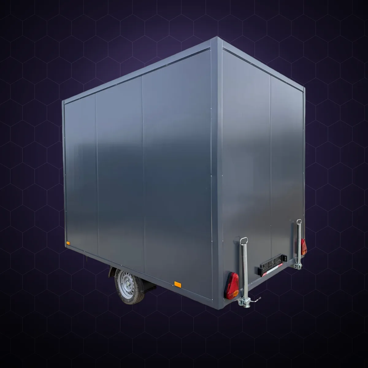 Rulotă gastronomică S3020, 3×2 m, antracit