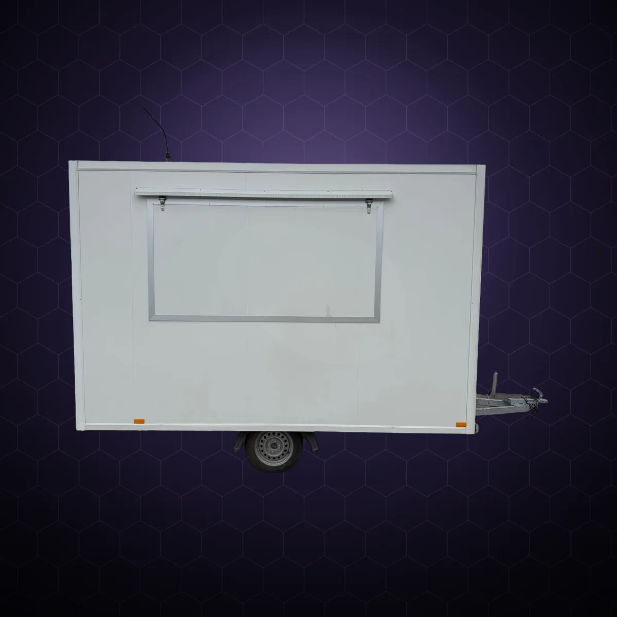 Rulotă gastronomică S3520, 3,5×2 m, alb