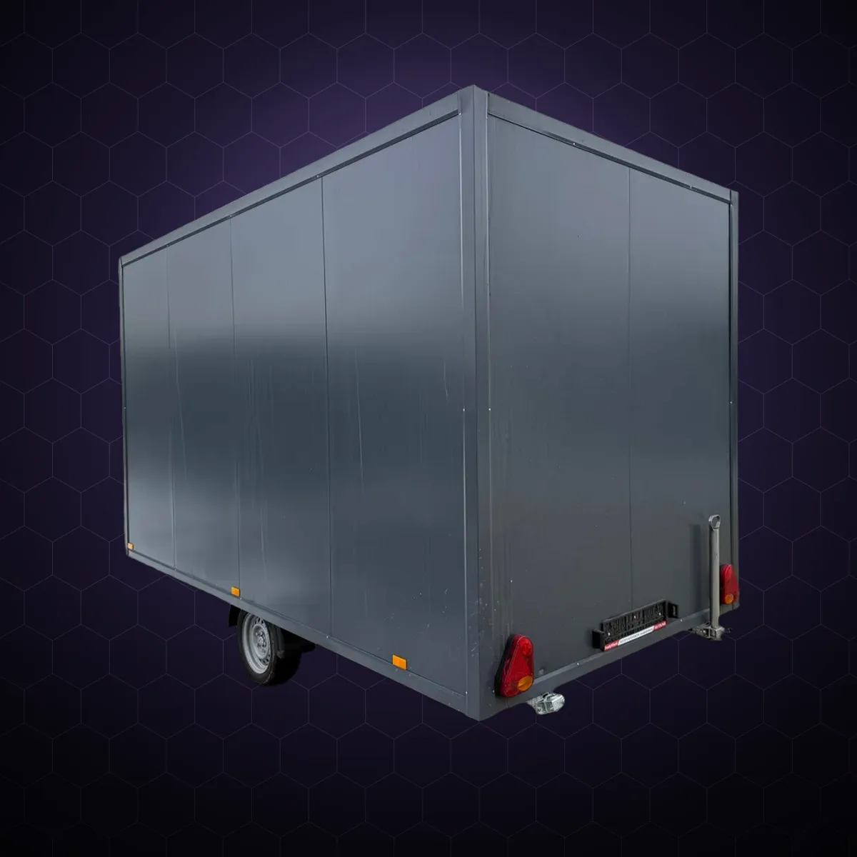 Rulotă gastronomică S4020, 4×2 m, antracit