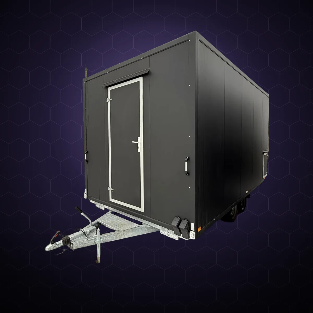 Rulotă gastronomică S5023, 5×2,3 m, negru mat