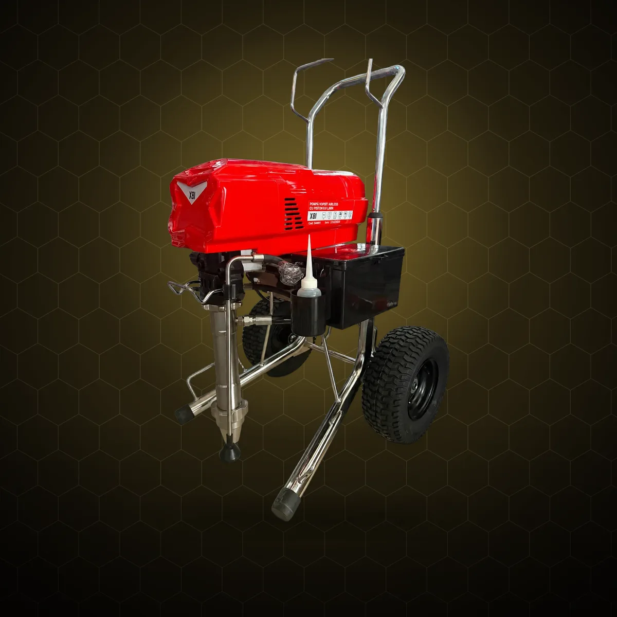 Pompă de vopsit airless X81 cu piston, debit 8.0 L/min, Pmax 227 bari, 4500 W, 230 V